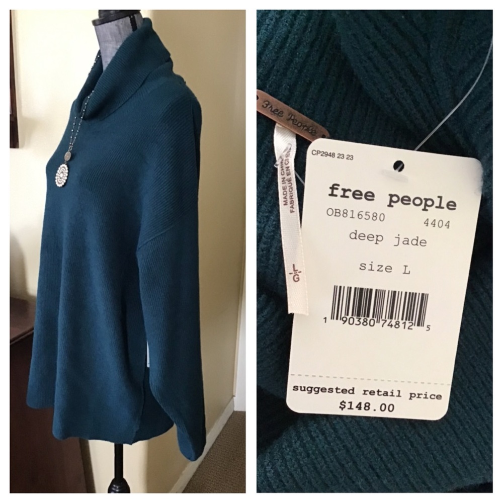 Free People Softly Structured Tunic Sweater.  NWT. - Picture 5 of 8